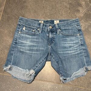 Ag Adriano Goldschmied Light Blue Denim Shorts